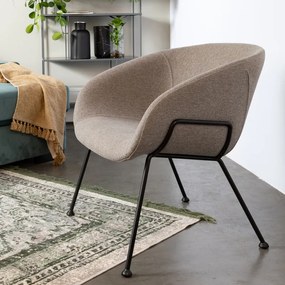 Zuiver Feston Design Fauteuil Grijze Stof