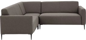 Goossens Key West bruin, stof, 2-zits, modern design