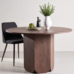 Ronde Eettafel Vijfhoekpoot Mocca - 120 X 120cm.