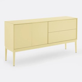 Laag gelakt dressoir, 2 deuren 2 lades, lengte 160 cm, PICKITO