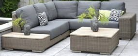 4 Seasons Outdoor | Kingston hoekbank pure met chaise longue links  Loungeset    antraciet weerbestendig