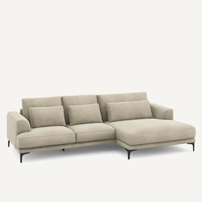 XL hoekbank rechts in linnen fluweel, MARSILE