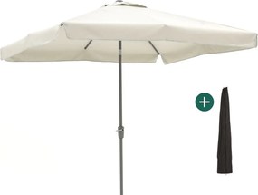 Parasol Shadowline Aruba | Inclusief hoes | Vierkant | 250x250cm | Met draaihendel | Grijs/Antraciet | Kees Smit Tuinmeubelen
