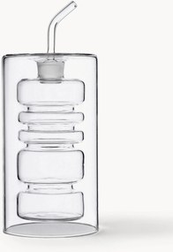 Handgemaakte azijn- en olie-fles Rings uit borosilicaatglas
