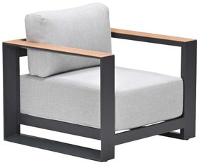 Garden Impressions Malakka loungeset 3 - delig carbon black/valley sand/light teaklook