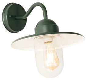 Moderne buiten wandlamp donkergroen IP44 - Kansas Modern E27 IP44 Buitenverlichting rond