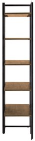 Kave Home Nadyria Open Kast Modern Retro Walnoot - 100x41x180cm.