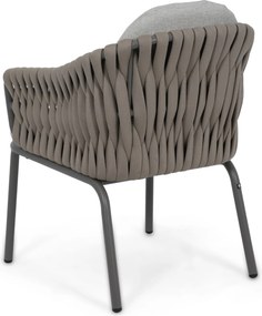 Tuinset 6 personen 180 cm Rope Taupe Santika Furniture Santika