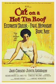 Kunstdruk Cat on a Hot Tin Roof / Elizabeth Taylor (Retro Cinema), (26.7 x 40 cm)