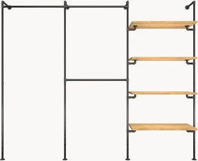 Open kledingrek RackBuddy van eikenhout