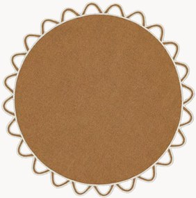 Ronde placemat Halo met randborduurwerk
