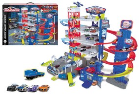 majoRETTE Speelgoedgarage Super Chase Center met 5 speelgoedvoertuigen