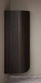 Gliss Design Alluro kolomkast 160cm met ronding rechts ebony