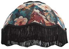 Stoffen lampenkap bloemen dessin met witte binnenkant 45/15/21,5 - Heritage