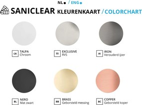 Saniclear Iron verhoogde wastafelkraan verouderd ijzer - gunmetal