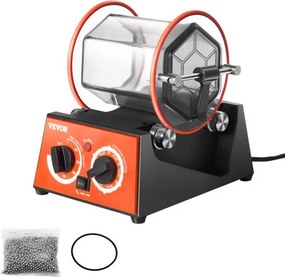 VEVOR Polijsttrommel Sieraden Polijstmachine 3 kg, Roterende Trommel Oppervlakte Polijstmachine 60 W, Sieraden Polijst Roterende Trommel Verstelbare Tijd &amp; Snelheid Polijstmachine Kogelmolen, voor Goud, Zilver etc.