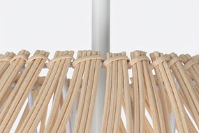 Landelijke Vloerlamp Wit Met Rotan - Sam Staal Wit