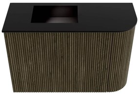 Mondiaz Joya 60cm toiletmeubel ronding rechts shadow met wastafel faye links 1 kraangat urban
