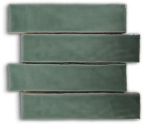 Hoogglans Handvorm Wandtegel 7.5x30 Cm Jade Groen RBT45