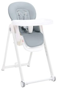 vidaXL Kinderstoel aluminium lichtgrijs
