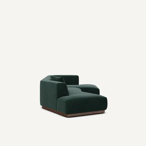 Rechter open hoekbank in fluweel, Jacopo