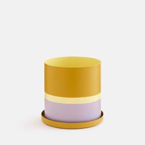 Bloempot van geverfd ijzer, diameter 16 cm, Palavas