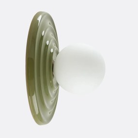Plafondlamp of wandlamp, van keramiek en opaalglas, diameter 33,2 cm, HOLI