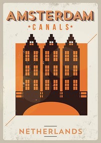 Foto Typographic Amsterdam City Poster Design, kursatunsal