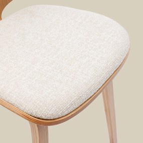 Scandinavische Vintage Stoel Plywood Eiken