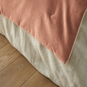 Gematelasseerd dekbed in effen fluwelen katoenen linnen, Velvet