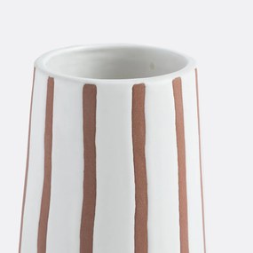 Tweekleurige vaas van keramiek H22 cm, Selora