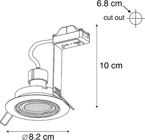 Smart inbouwspot zwart incl. WiFi GU10 verstelbaar - Ude Honey
