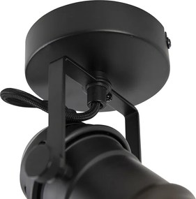 Industriële spot zwart draai- en kantelbaar zonder kap - Movie