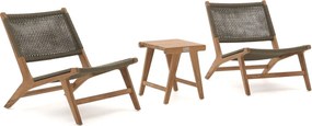 Bistro- en balkonset Bellagio  | 2 personen | Tuinset teakhout | 3-delig | Kees Smit Tuinmeubelen