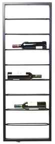 Kare Design Bistro Zwart Wijnrek Hangend - 42x6x120cm.