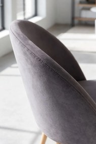 Set 4 Vint Fluwelen Stoelen