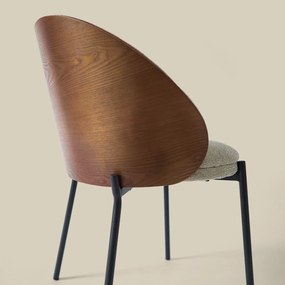 Eetkamerstoel Met Walnoot Rugleuning