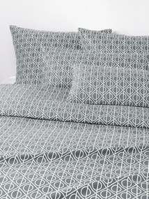 Katoenen dekbedovertrek Jella met geometrische print