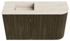 Mondiaz Joya DLux 70cm toiletmeubel ronding rechts shadow met wastafel faye links zonder kraangat meli