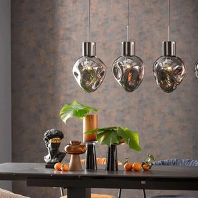 Eettafel Hanglamp Gedeukt Glas Zilver