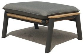 Alzano voetenbank aluminium teak antraciet