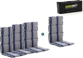 Dunne tuinkussen | Blauw/Grijs-Antraciet  | Dralon | Kees Smit  | Kees Smit Tuinmeubelen