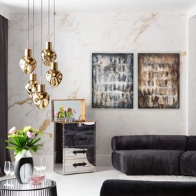 Kare Design Shadows Brown Abstract Schilderij Bruin Beige