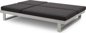 Lifestyle Garden Furniture Massimo Ligbed Met Kussen Wit/carbon Aluminium Wit