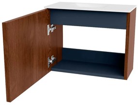 Mondiaz Joya 50cm toiletmeubel ruby met wastafel faye links zonder kraangat talc