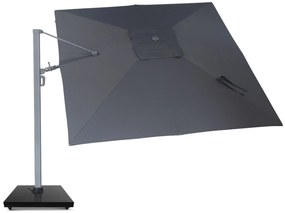 Zweefparasol  3x3.5m S2 Excellent (incl. voet + hoes) Grijs-antraciet Camello Luna