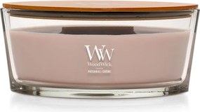 WoodWick geurkaars - Ellipse HearthWick Flame - Patchouli Crème