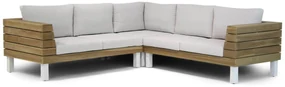 Hoek loungeset 5 personen Teak Old teak greywash Lifestyle Garden Furniture Seashore