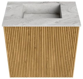 Mondiaz Joya DLux 40cm toiletmeubel oak met wastafel faye midden zonder kraangat glace