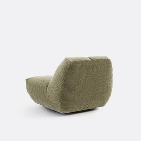 Draaibare fauteuil, vintage ribfluweel, Nuria